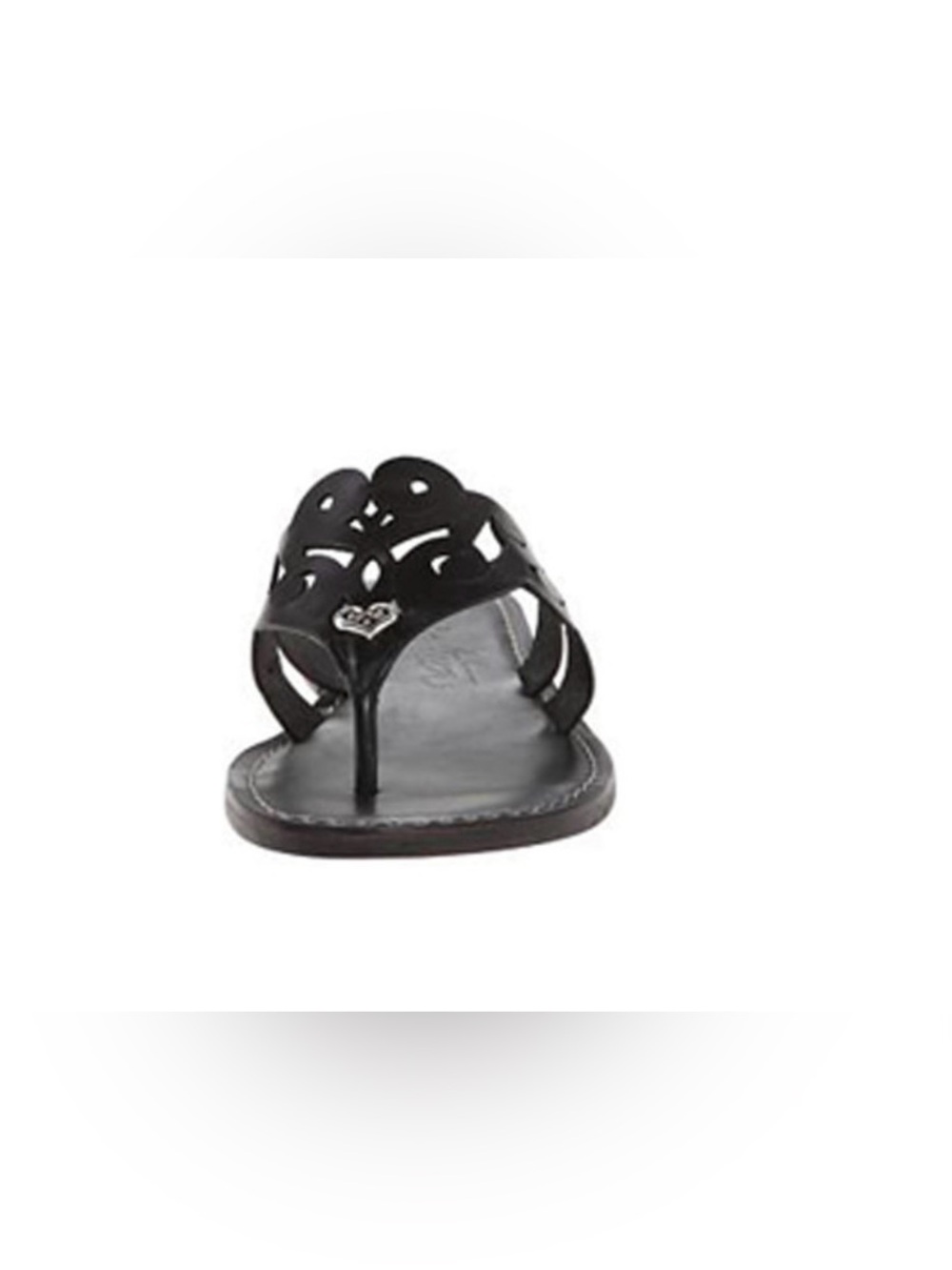 Brighton Alegre Flat Thong Black Leather Sandal - Picture 3 of 7